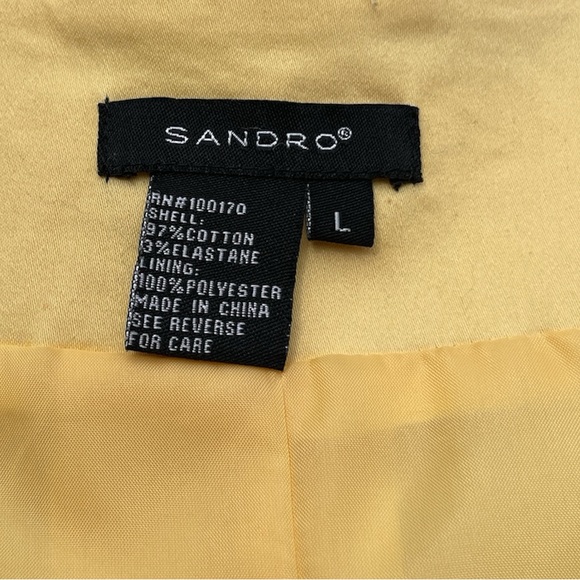Sandro Buttercup Yellow Jacket women’s size Large like new - Picture 7 of 7